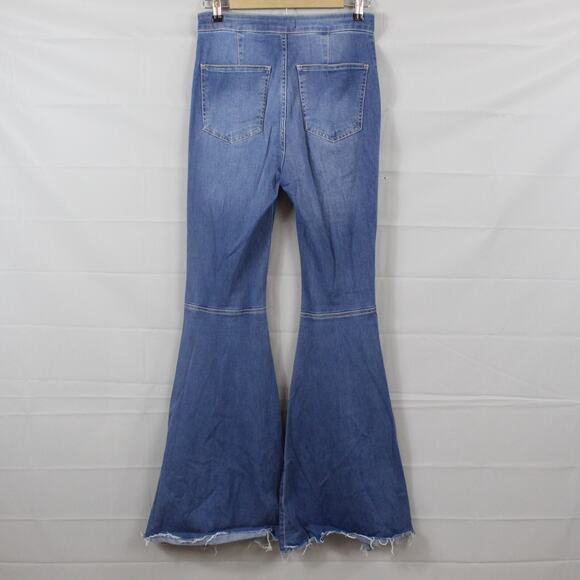 We The Free People Jeans Womens 28 Just Float On Flare Bell Bottom Festival Boho - Picture 7 of 15